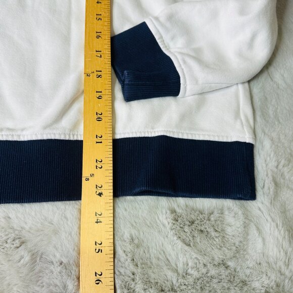 Tommy Hilfiger Colorblock Sweatshirt XS Cotton/Polyester White Red Navy - Picture 4 of 8